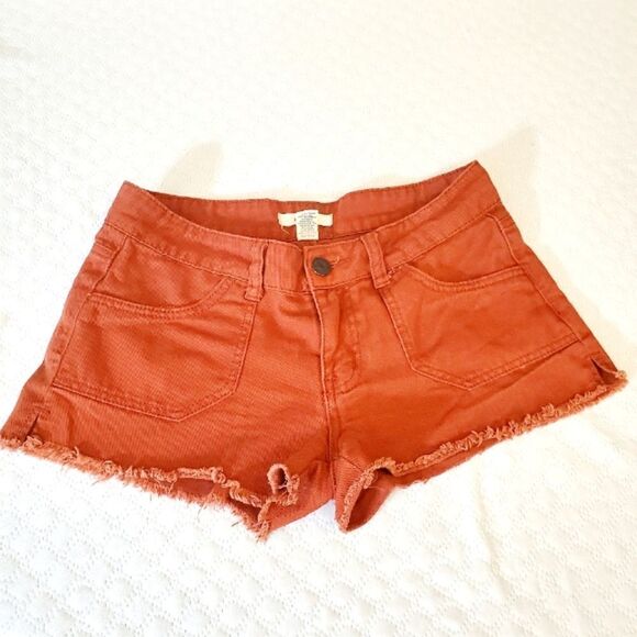 Blue Asphalt Orange Jean Short Shorts Size 5/27. - Picture 2 of 10
